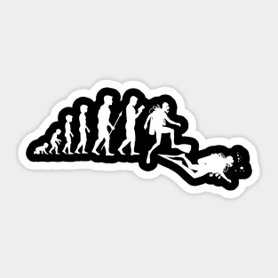 Evolution Man Scuba - White Sticker